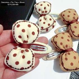 Дитячі заколки 10269 (6см.) Ціна за 10 шт.